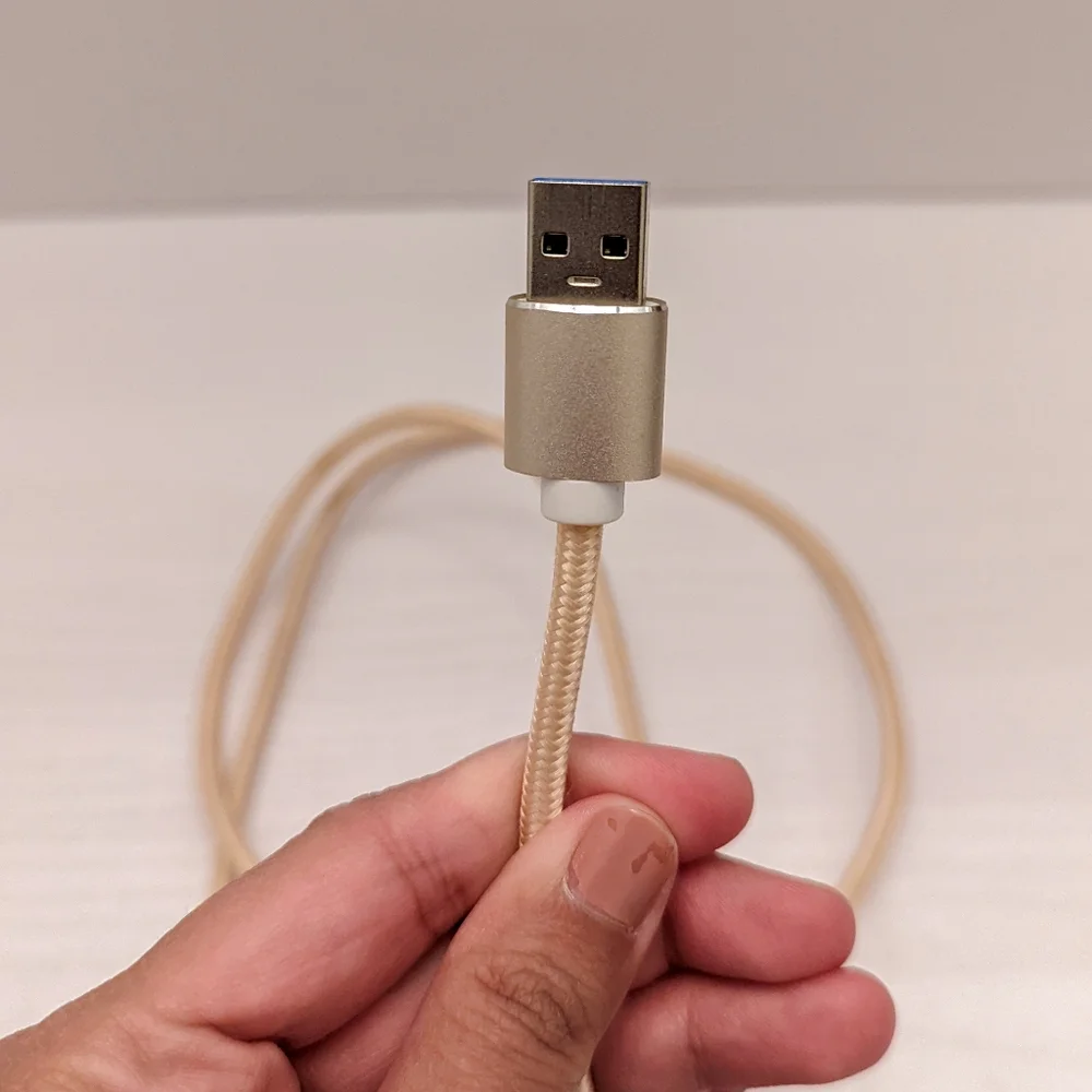 UBS To UBS C Cable - Beige/Gold